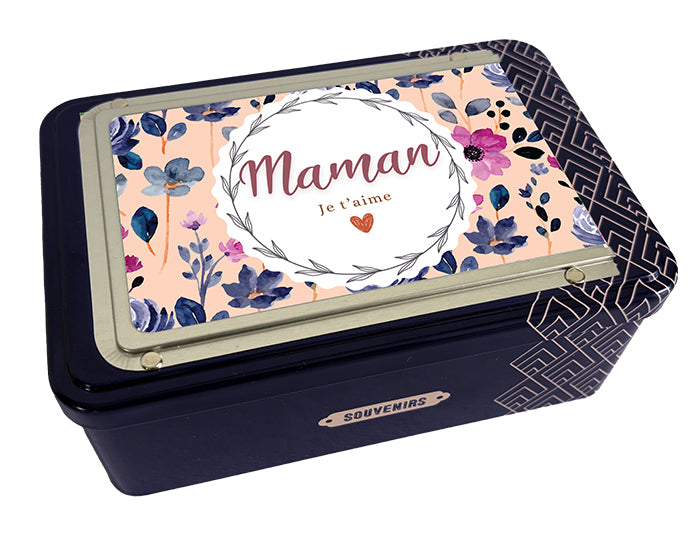 La Trinitaine Boîtes métal coffret cadre photo bleu biscuits bretons
