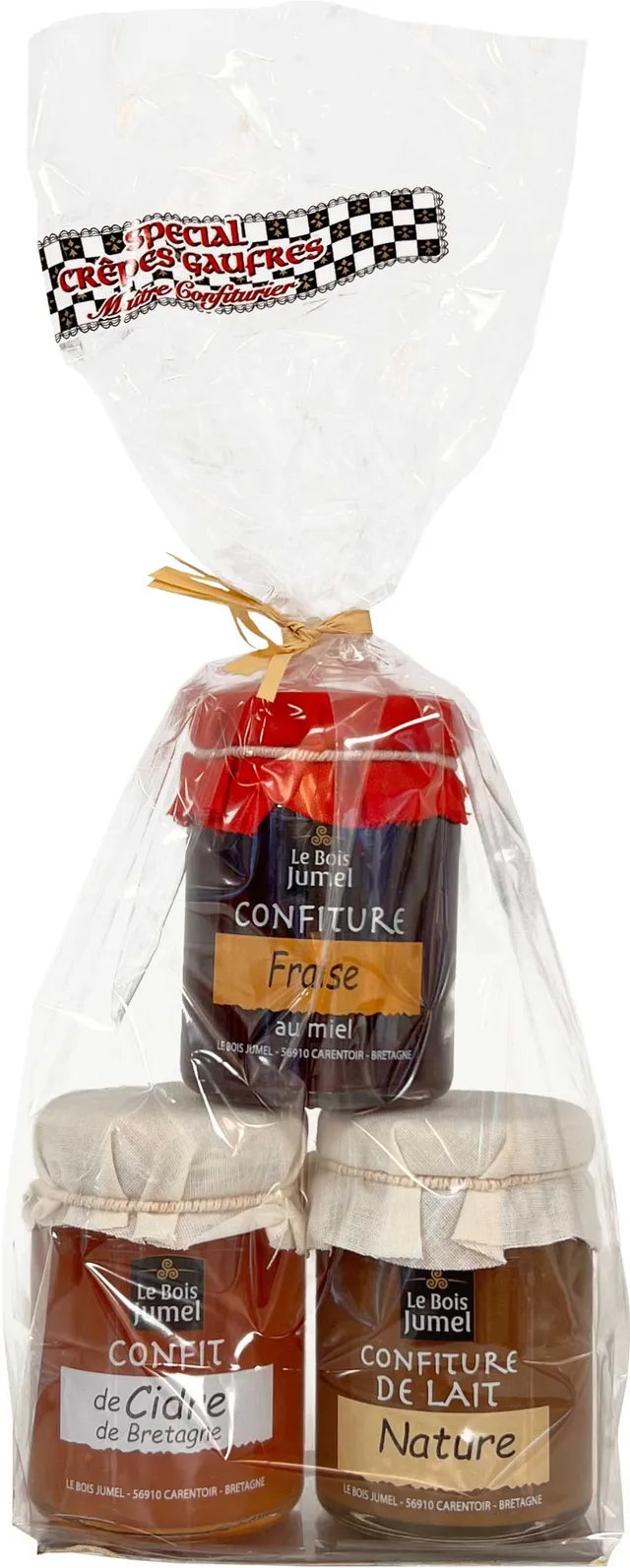 La Trinitaine Assortiment 3 confitures fraise lait cidre