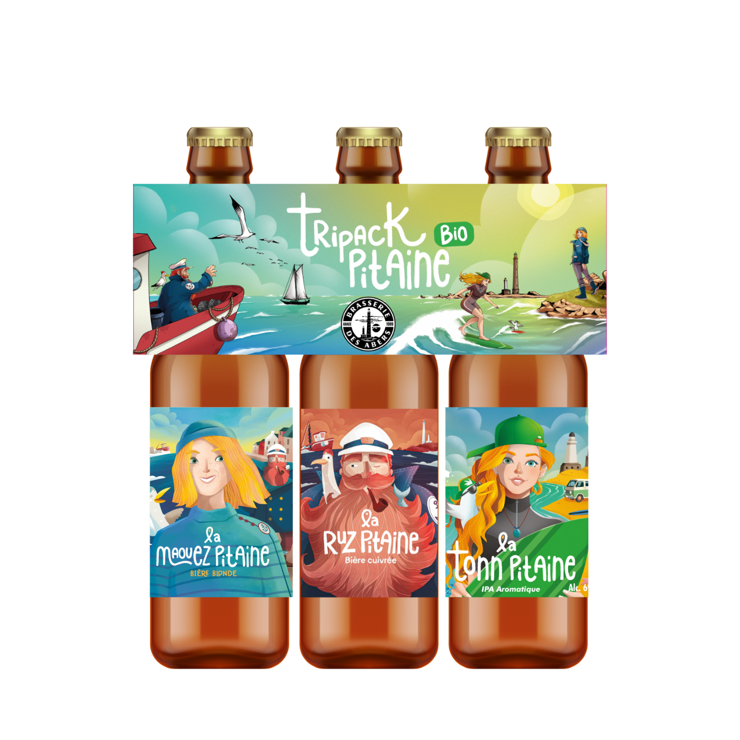 La Trinitaine Tripack Bière Pitaine bio 3x33 cL