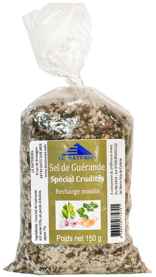 La Trinitaine Sel de Guérande crudités recharge ail algues