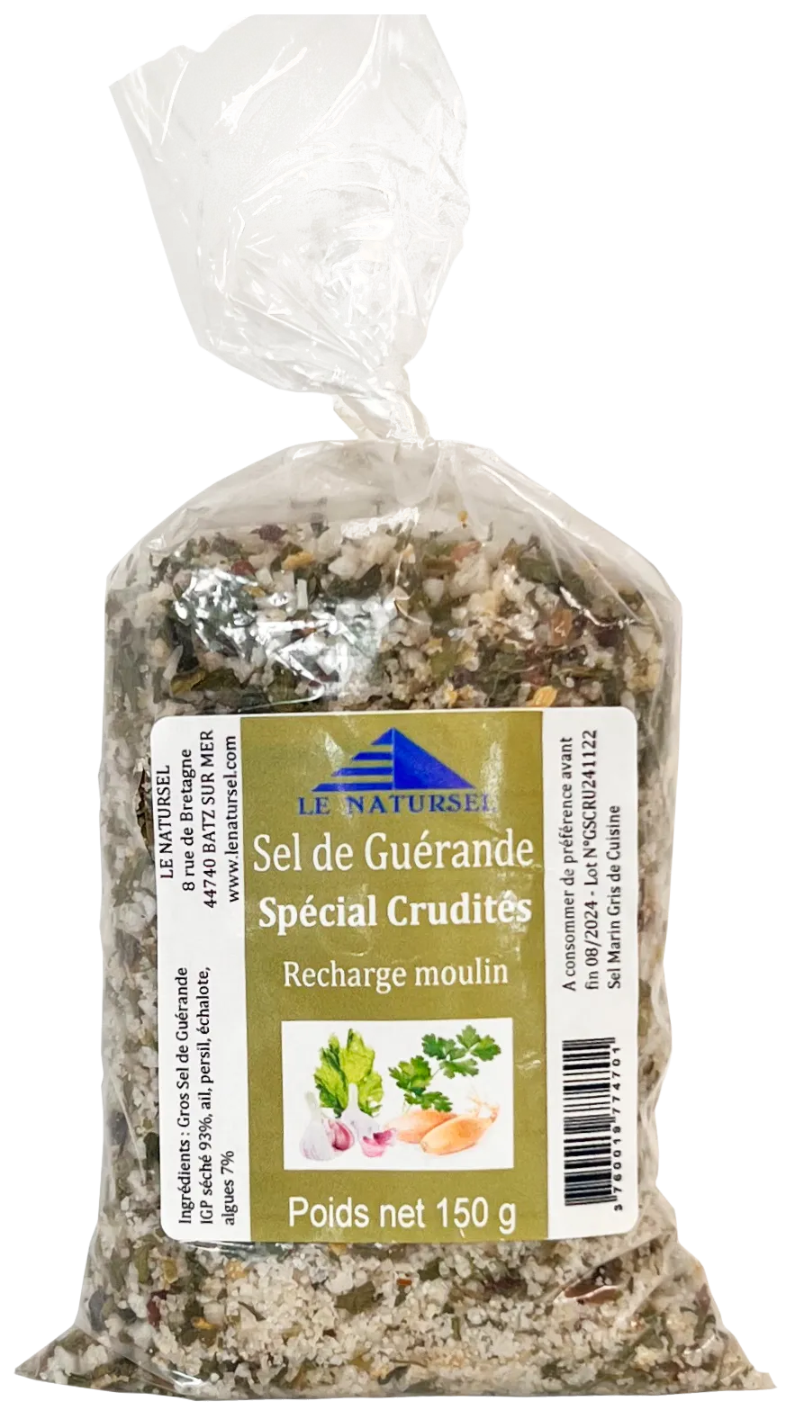 La Trinitaine Sel de Guérande crudités recharge ail algues
