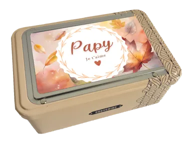 La Trinitaine Coffret cadre photo beige biscuits bretons