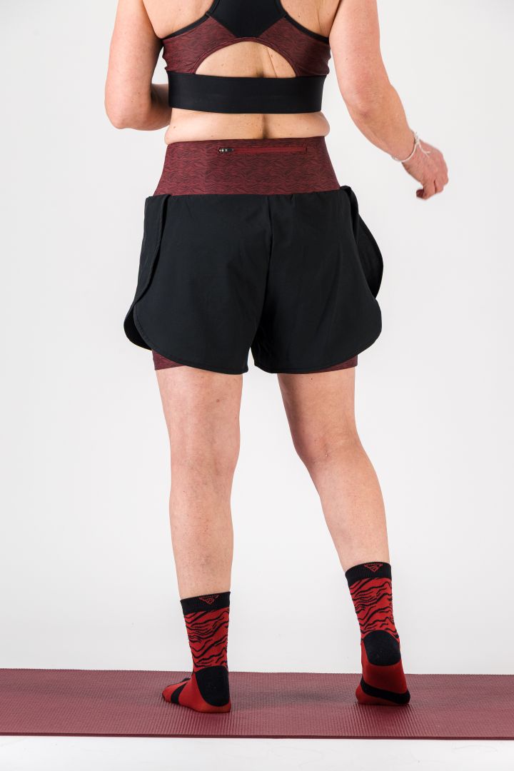 GAYASKIN Vibrations chaussettes sport femme rouge 35/38