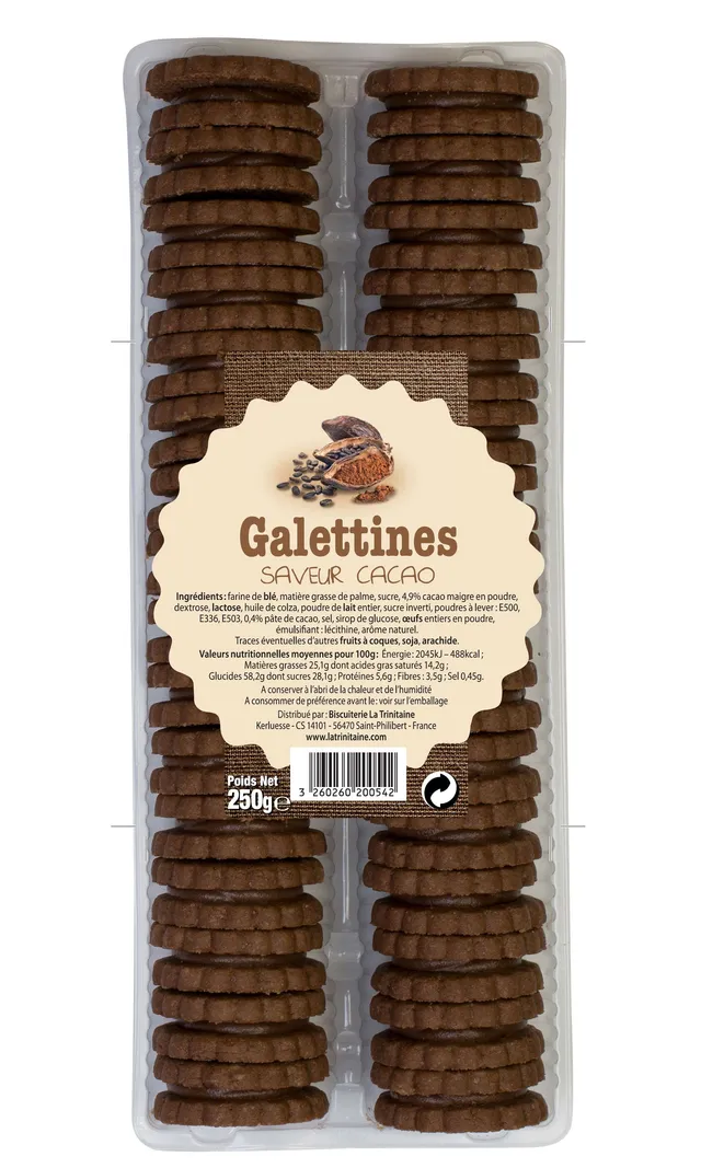 La Trinitaine Galettines cacao biscuits fourrés goûter