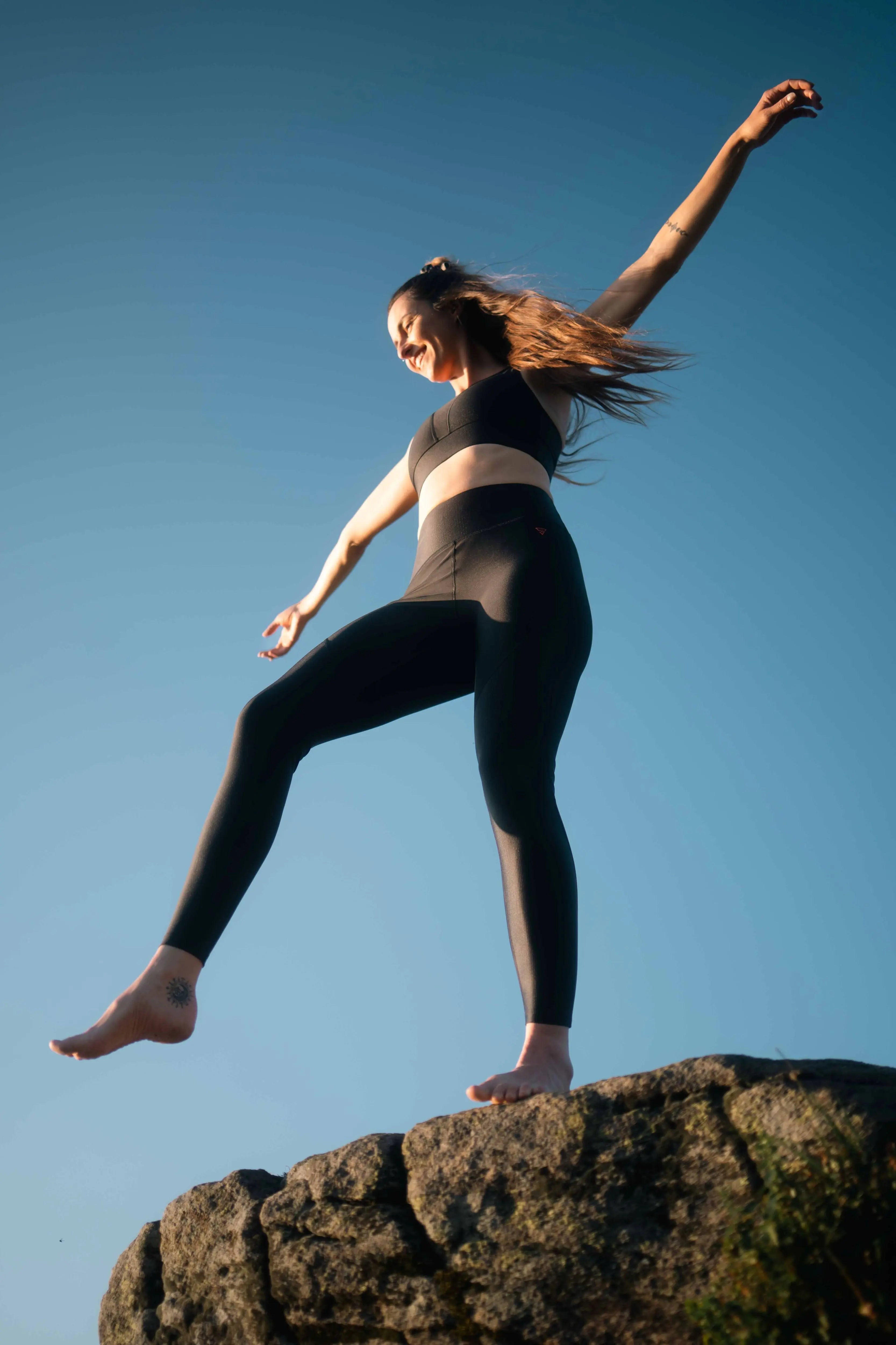 GAYASKIN Orion legging sport femme noir bi-matière confort
