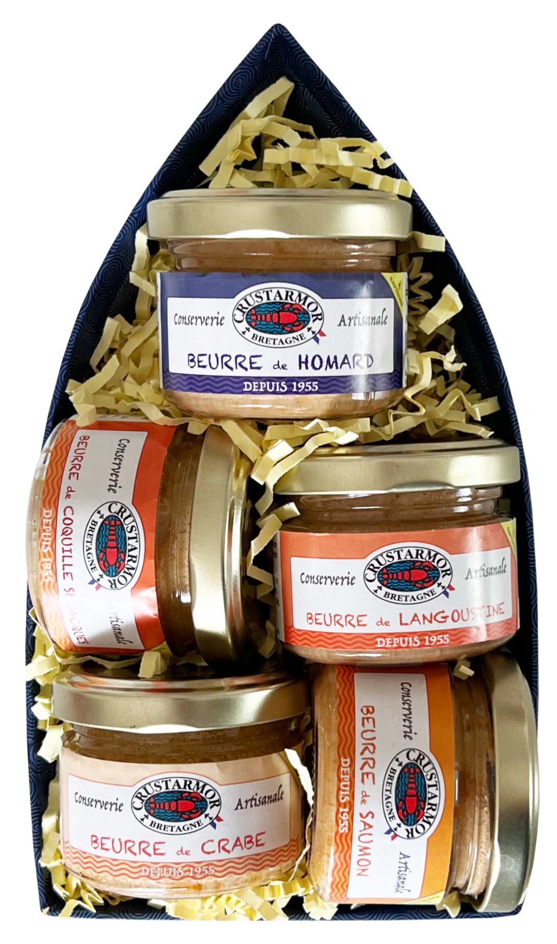 La Trinitaine Panier Bateau Crustacés coffret 5 beurres