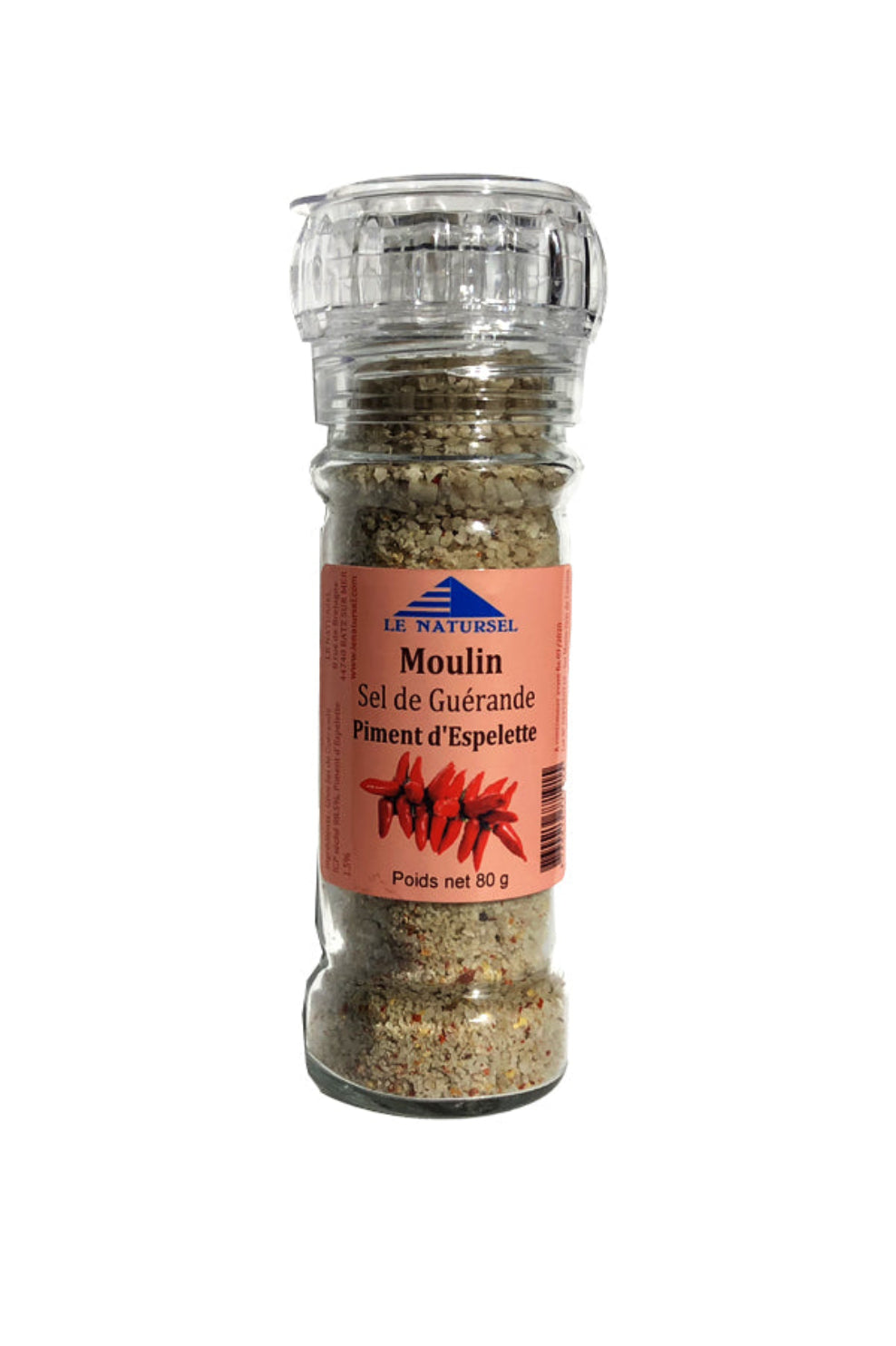 La Trinitaine Moulin gros sel piment d'Espelette 80g