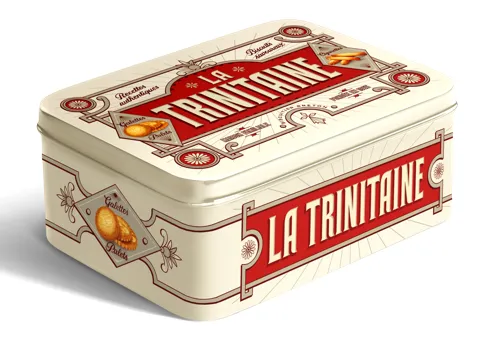 La Trinitaine Coffret vintage beige biscuits beurre salé