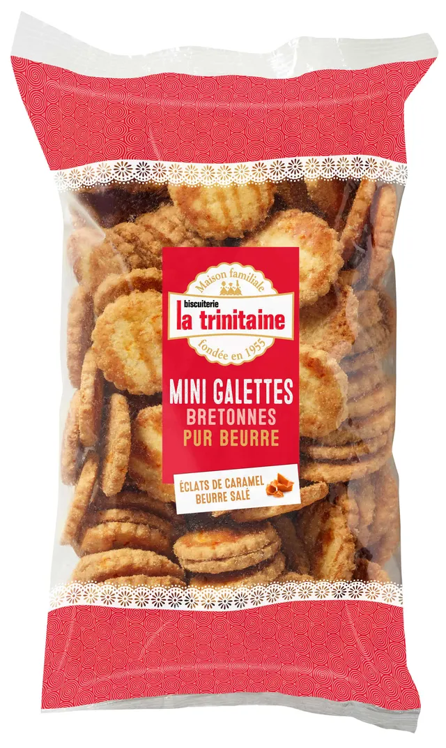 La Trinitaine Mini galettes éclats caramel biscuits bretons pur beurre