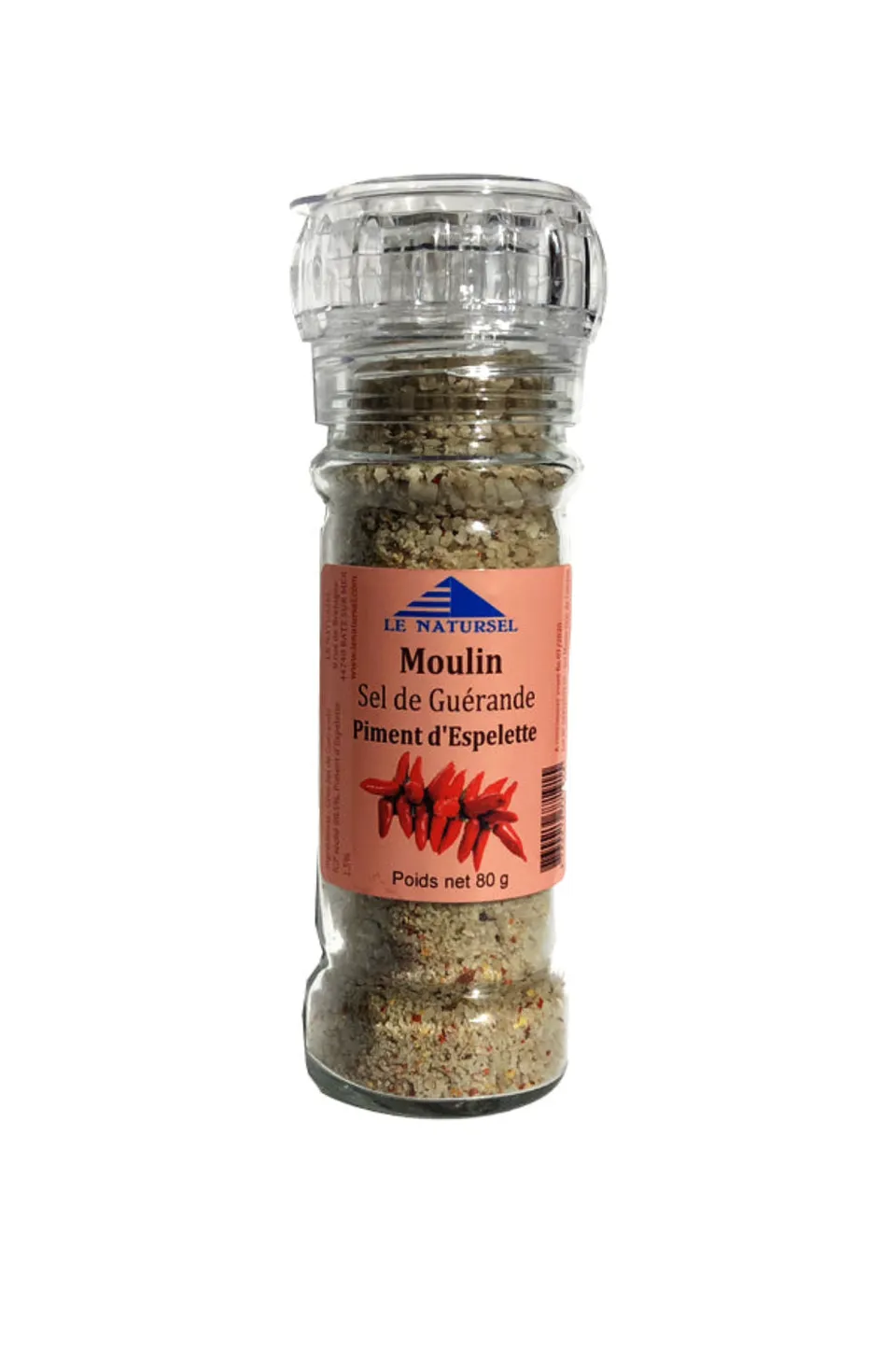 La Trinitaine Moulin gros sel piment d'Espelette 80g