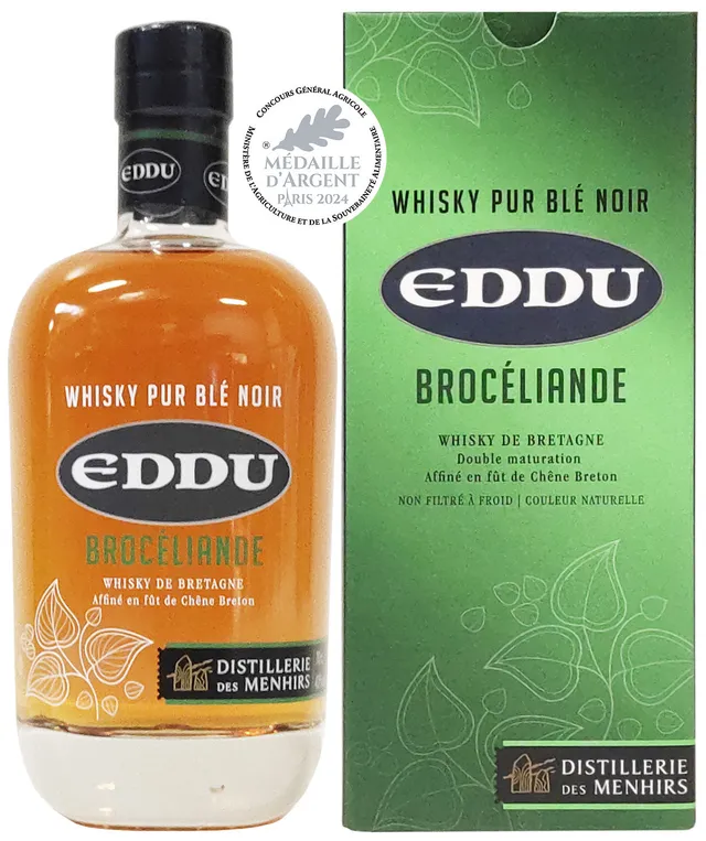 Eddu Brocéliande Whisky breton 70cl fût de chêne
