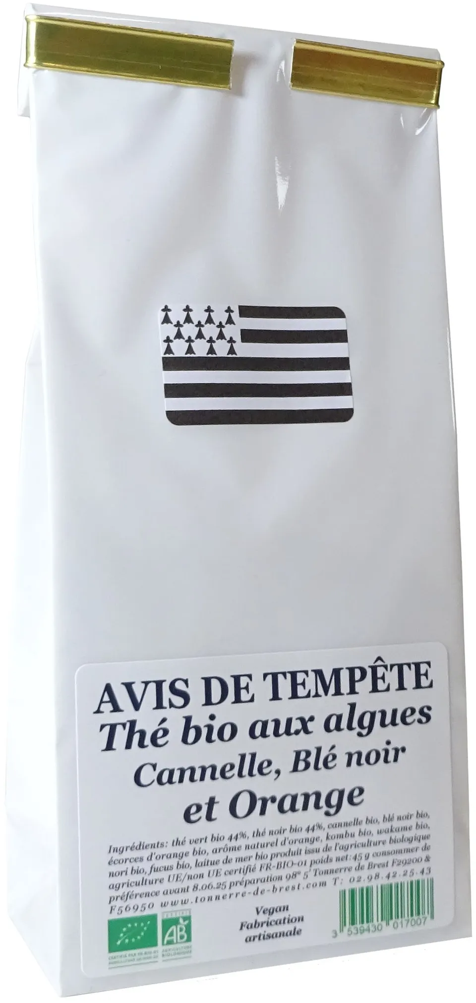 La Trinitaine Avis de tempête thé noir vert algues
