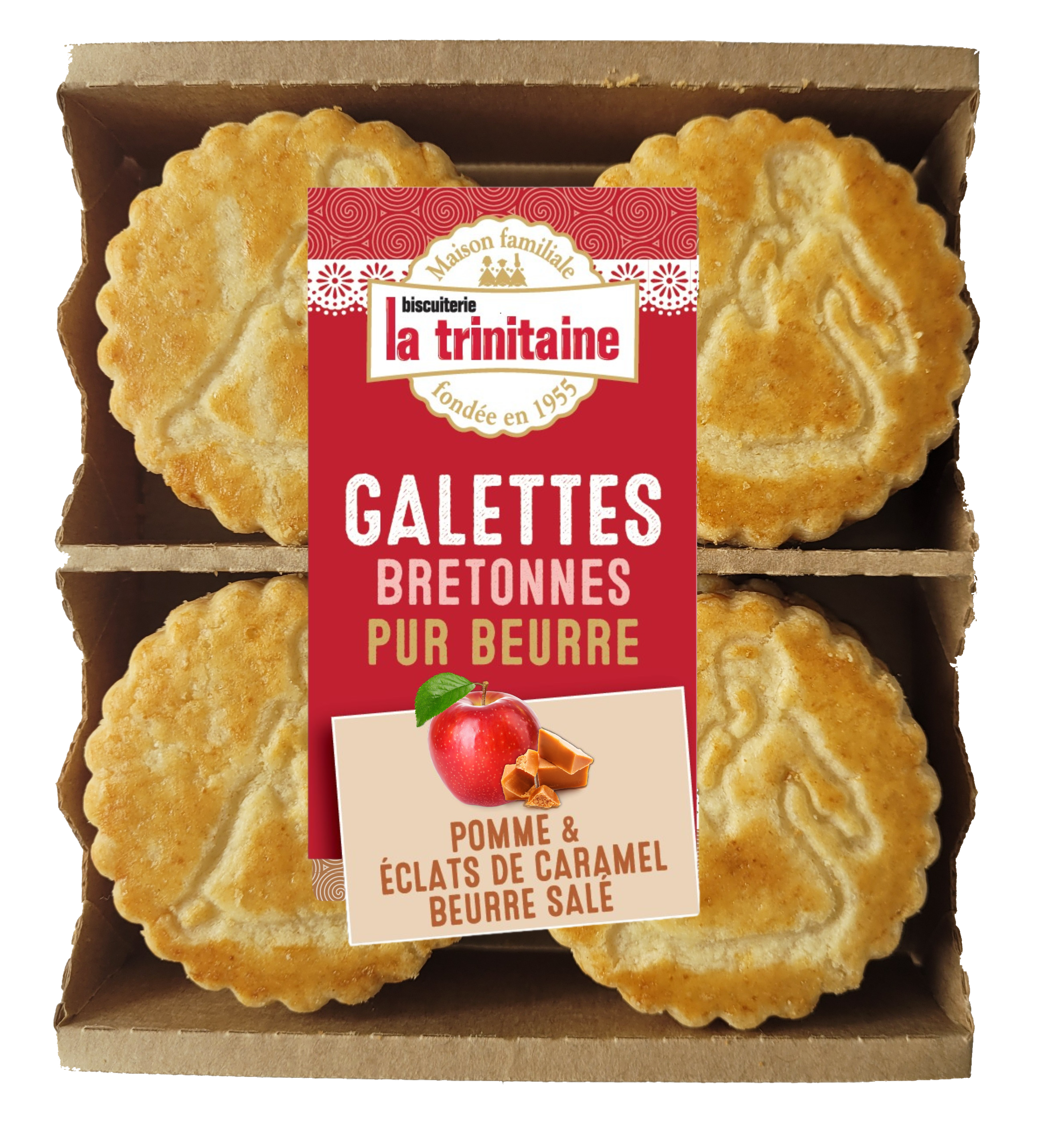 La Trinitaine Galette Pomme Caramel biscuit pur beurre