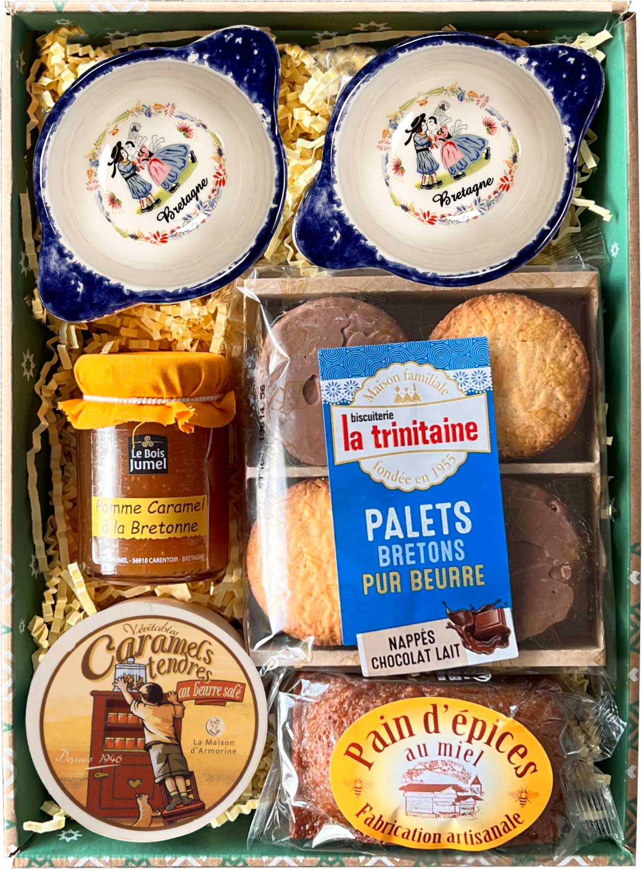 La Trinitaine Panier Bisous Bretons coffret sucré garni