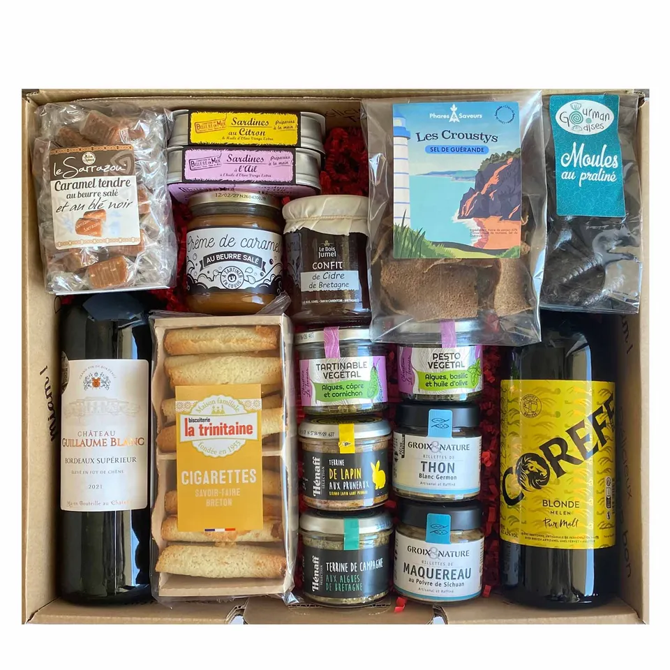 La Trinitaine Panier des Gourmets Coffret 16 Produits Bretons