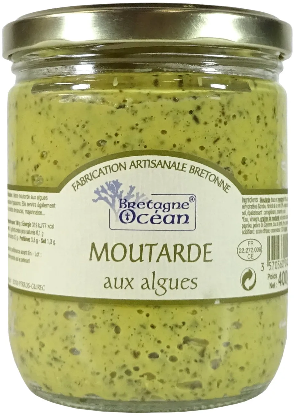 La Trinitaine moutarde aux algues onctueuse pot 400g