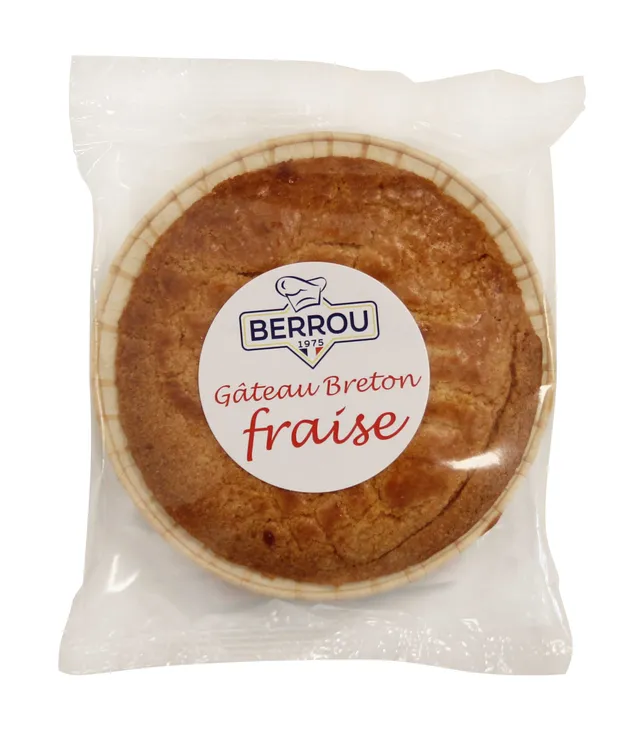 La Trinitaine Petit Gâteau Breton Fraise 70g Biscuit Individuel
