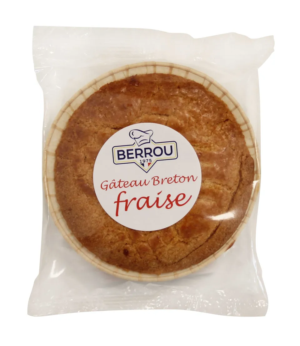 La Trinitaine Petit Gâteau Breton Fraise 70g Biscuit Individuel