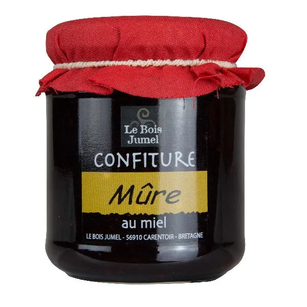 La Trinitaine Confiture Mûres Miel 250g petit-déjeuner