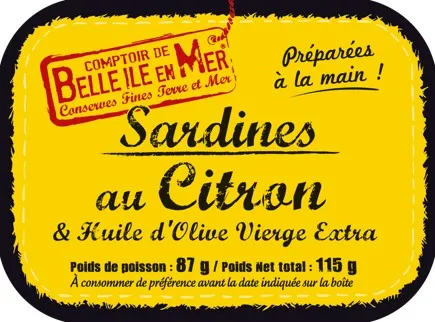 La Trinitaine Sardines huile olive citron conserve poisson