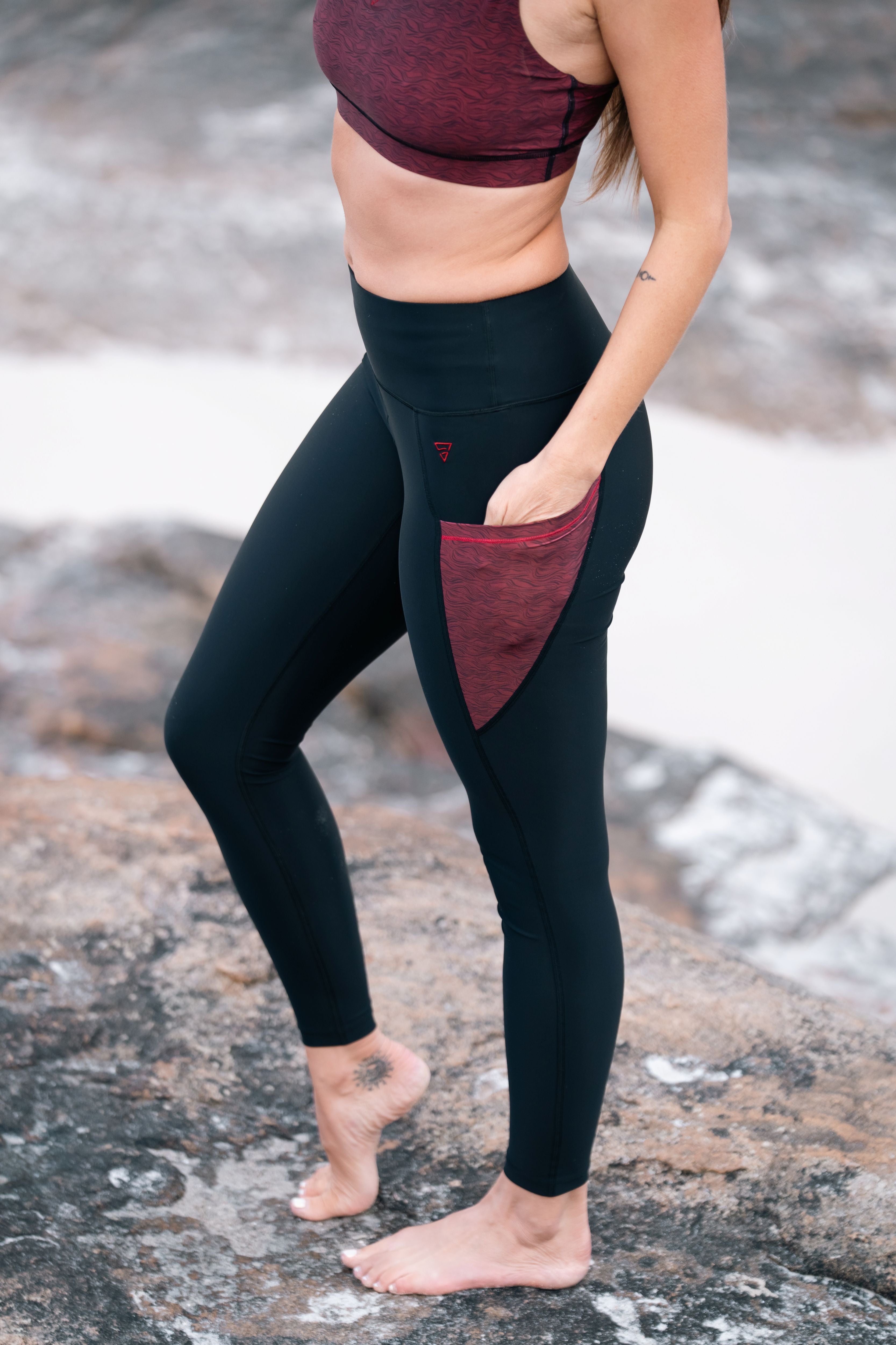 Gayaskin Vibrations legging long femme poches taille M
