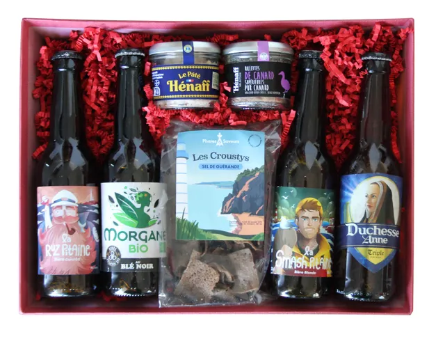 La Trinitaine Idées cadeaux Panier bières bretonnes apéritif