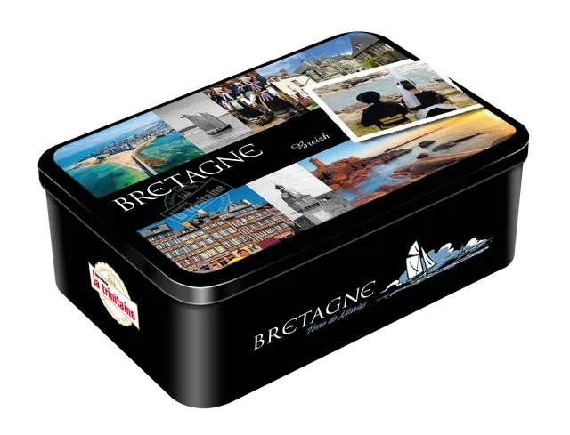 La Trinitaine Coffret Bretagne Noir coffret biscuits bretons