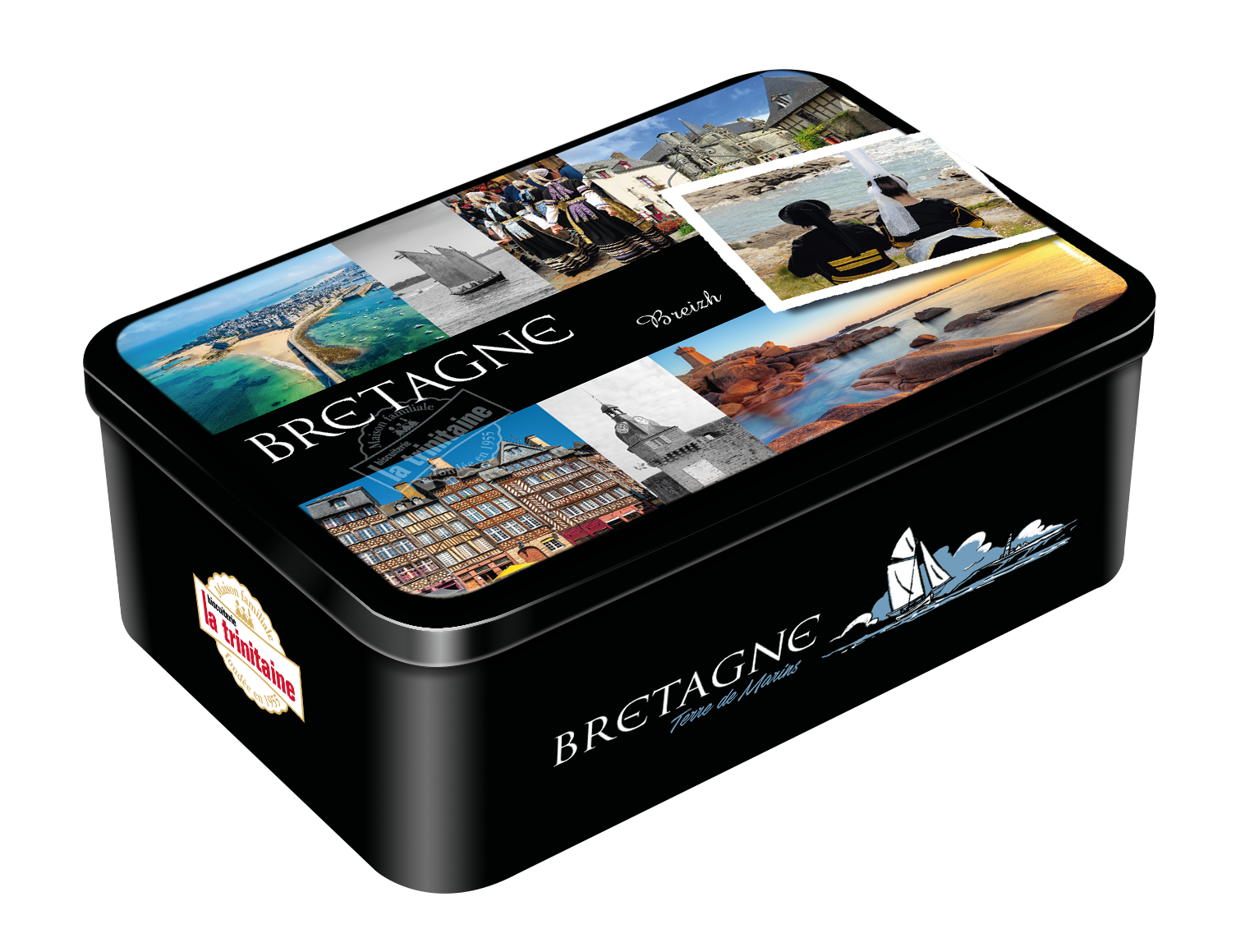 La Trinitaine Coffret Bretagne Noir coffret biscuits bretons