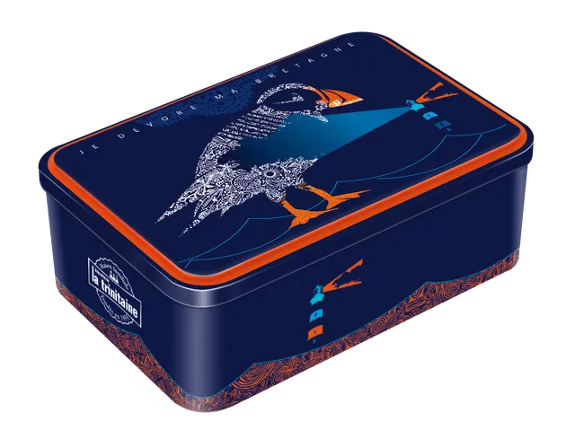 La Trinitaine Coffret Macareux boite metal galettes palets