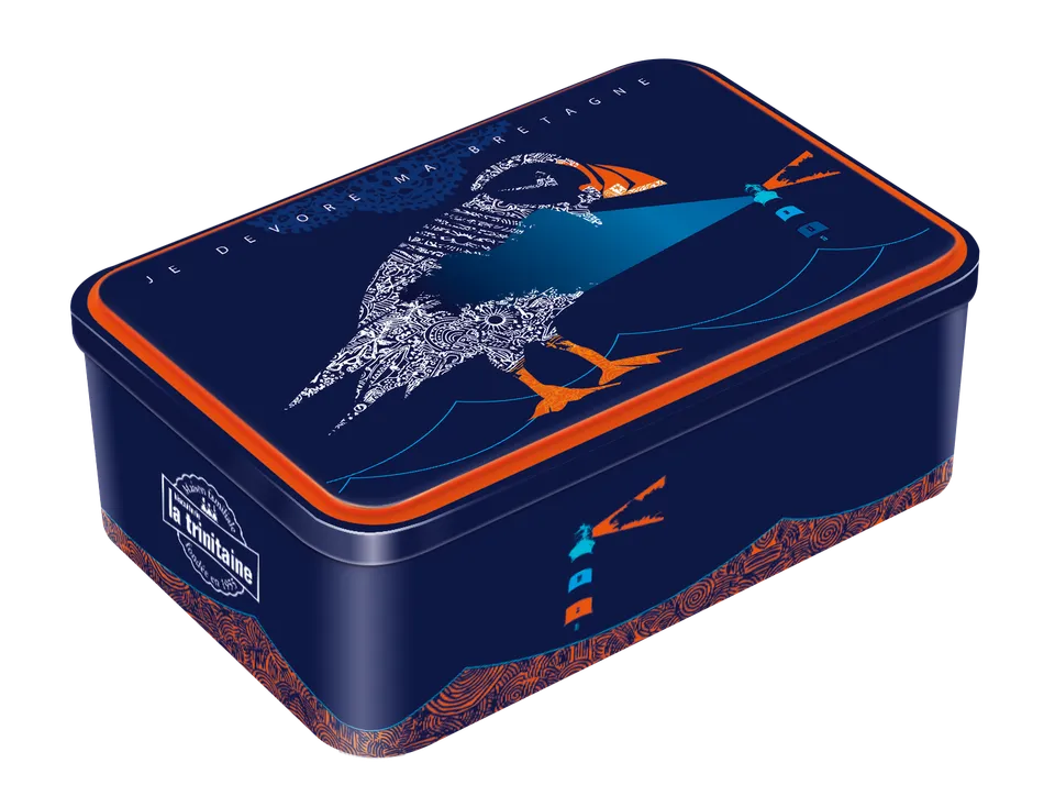 La Trinitaine Coffret Macareux boite metal galettes palets