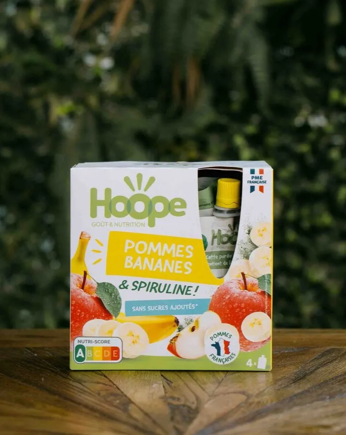 HOOPE Compotes pommes bananes gourde anti-gaspi