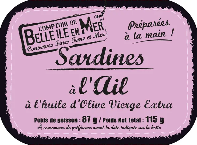 La Trinitaine Sardines à l'Ail conserve poisson ail confit