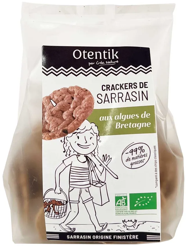 La Trinitaine Crackers sarrasin algues Bretagne bio apéro