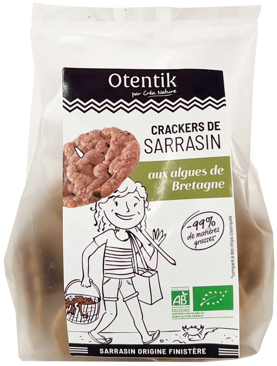 La Trinitaine Crackers sarrasin algues Bretagne bio apéro