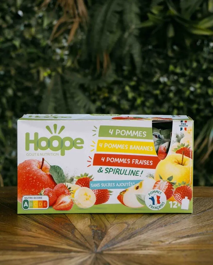HOOPE Compotes pommes fraises bananes gourde