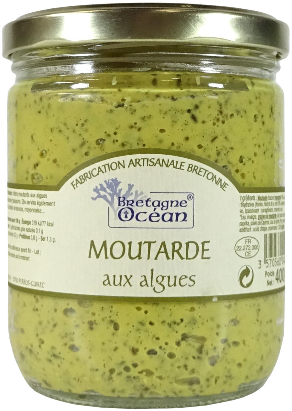 La Trinitaine moutarde aux algues onctueuse pot 400g