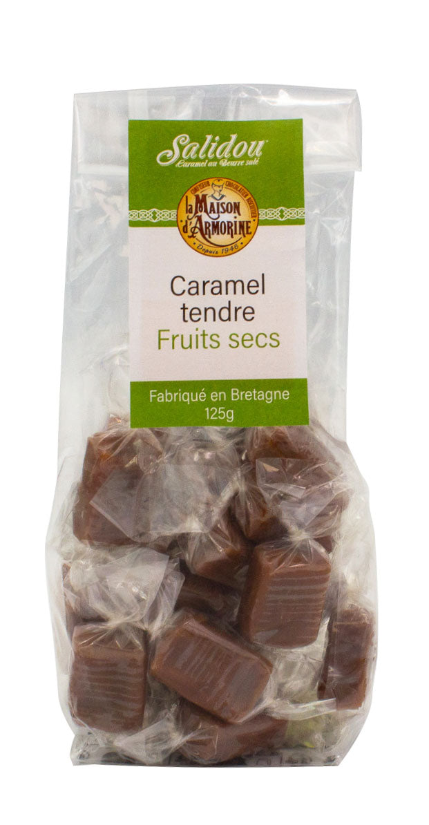 La Trinitaine Caramels tendres fruits secs bonbons 125 g
