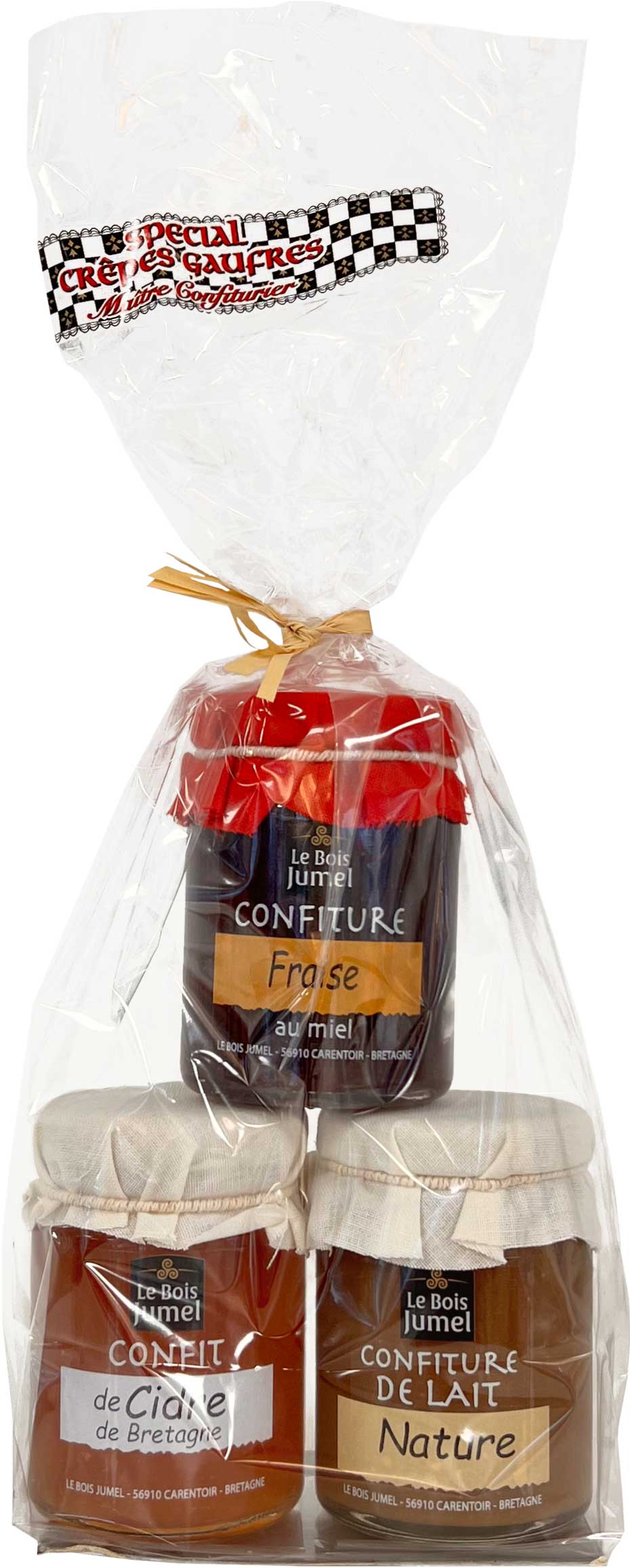 La Trinitaine Assortiment 3 confitures fraise lait cidre