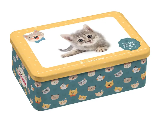La Trinitaine Coffret Chaton mignon biscuits bretons métal