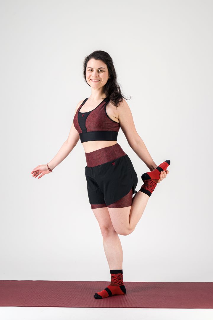 GAYASKIN Vibrations chaussettes sport femme rouge 35/38