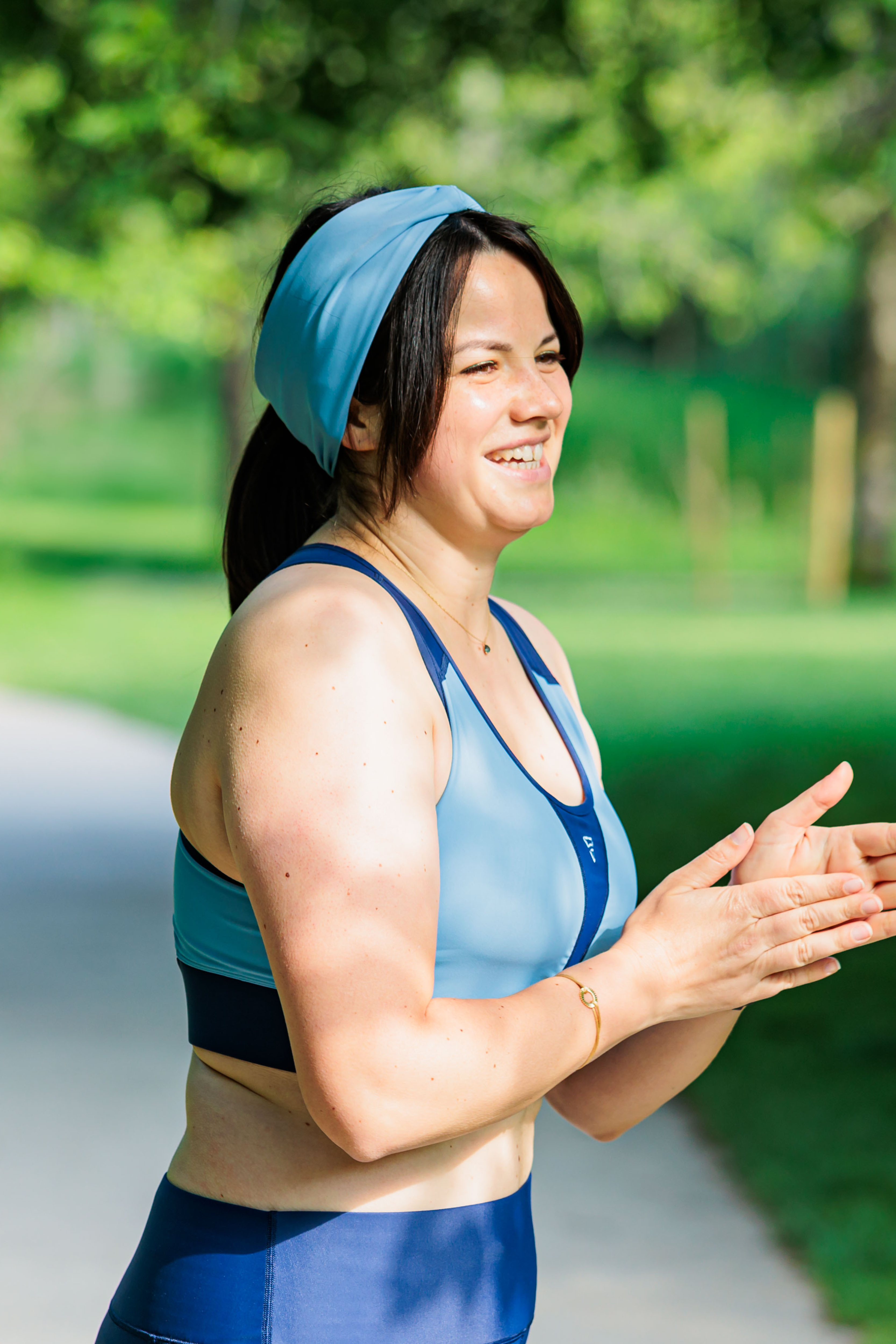 GAYASKIN Blueberry bandeau sport femme léger upcyclé
