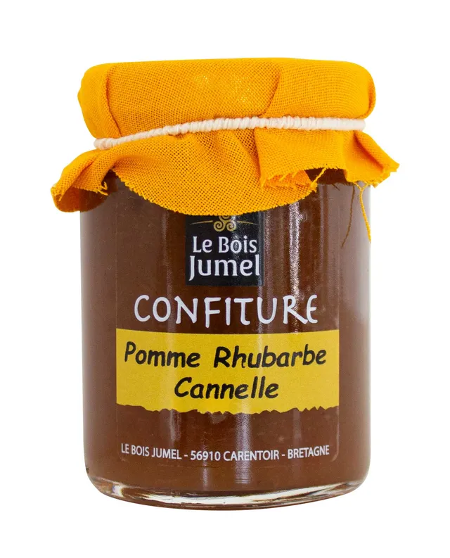 La Trinitaine Confiture Pomme Rhubarbe Cannelle 120g Bois Jumel
