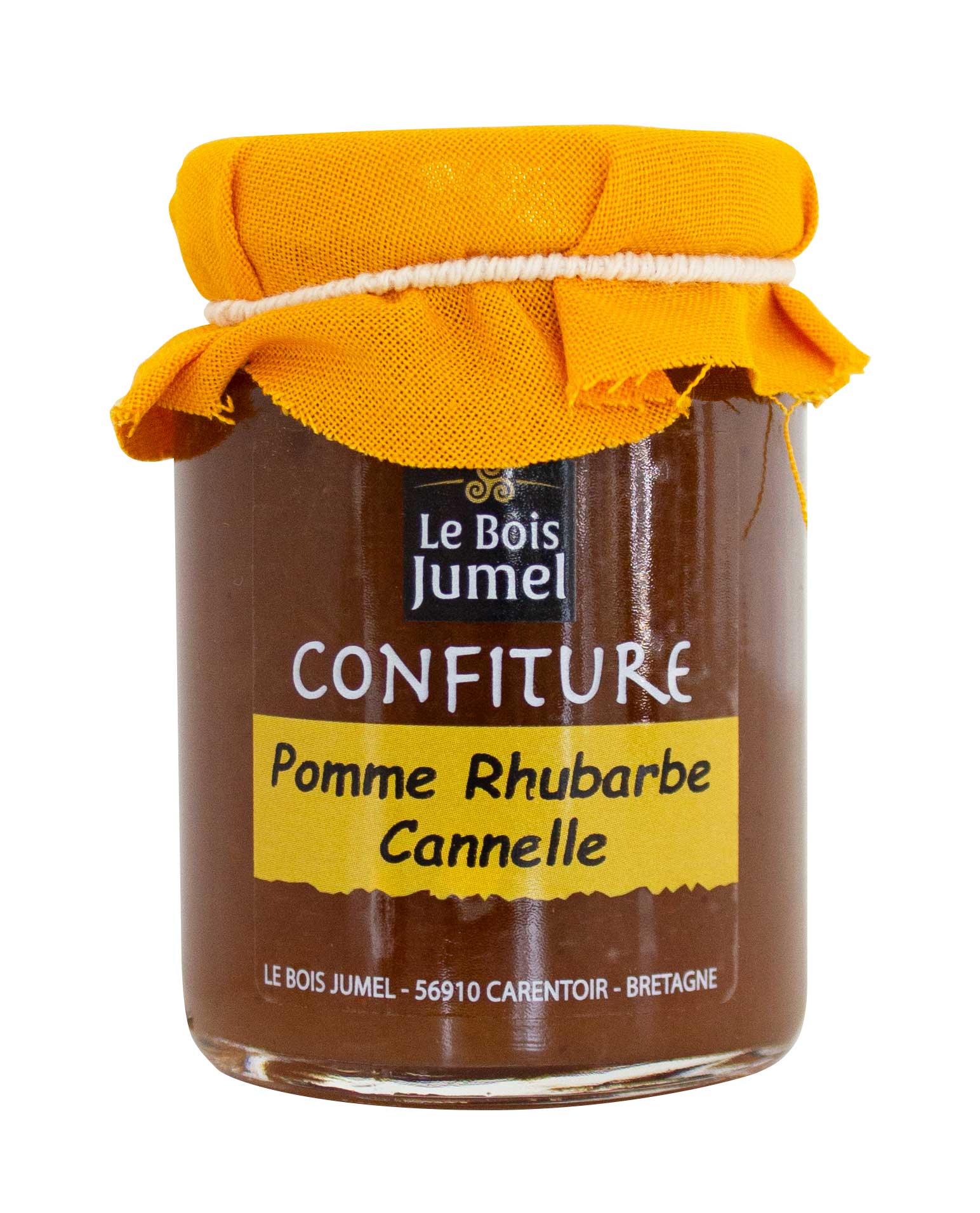 La Trinitaine Confiture Pomme Rhubarbe Cannelle 120g Bois Jumel