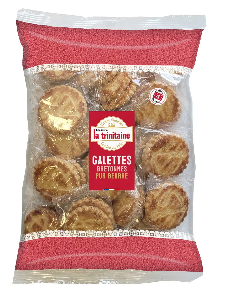 La Trinitaine Biscuits bretons Galettes pur beurre sachets x2 goûter