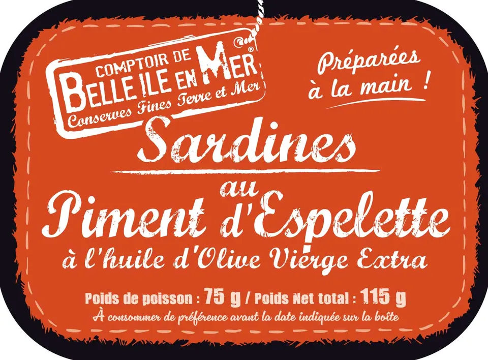 La Trinitaine Sardines piment d'Espelette conserve 115g