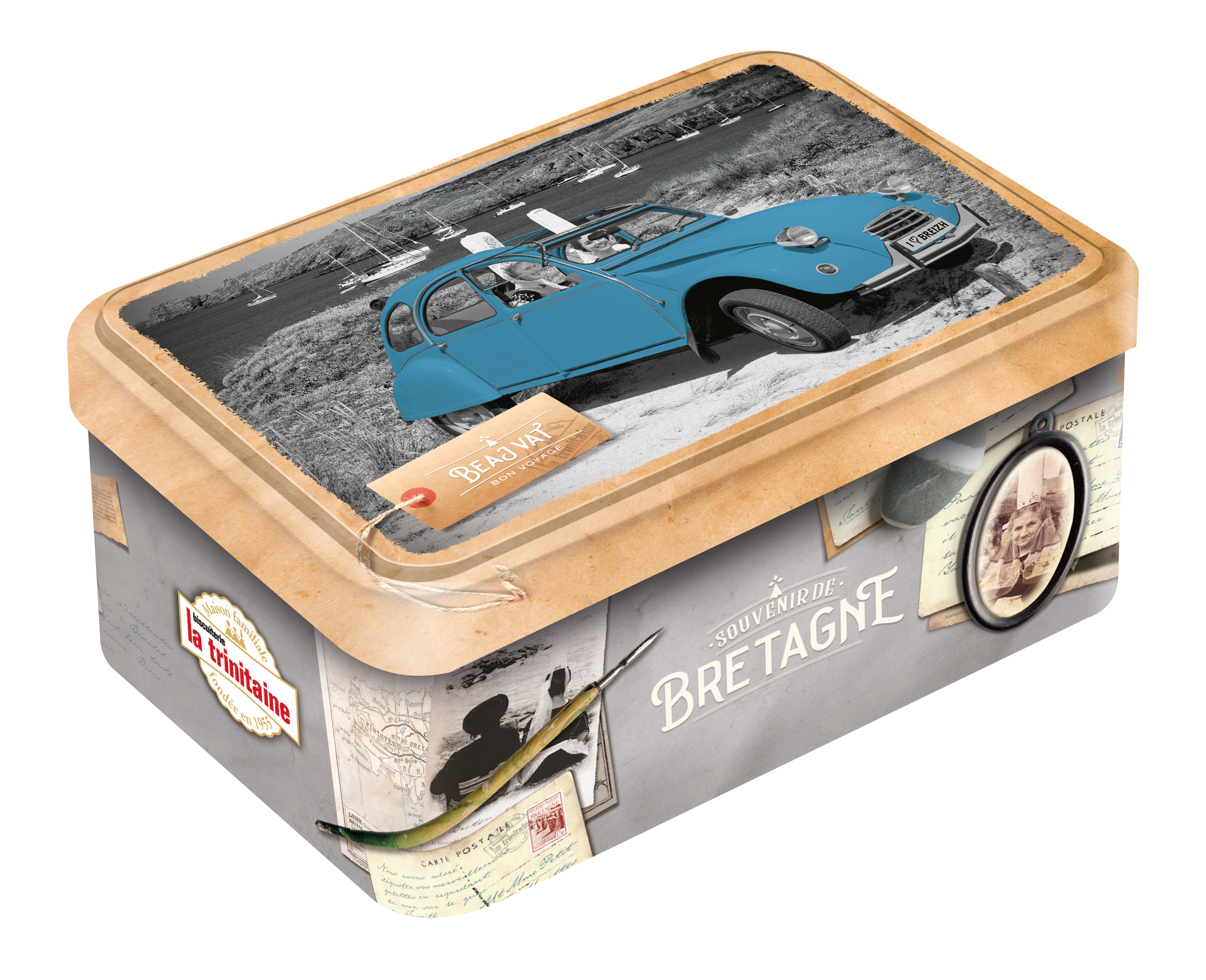 La Trinitaine Boîtes Mini Coffret 2CV galettes pur beurre 130g
