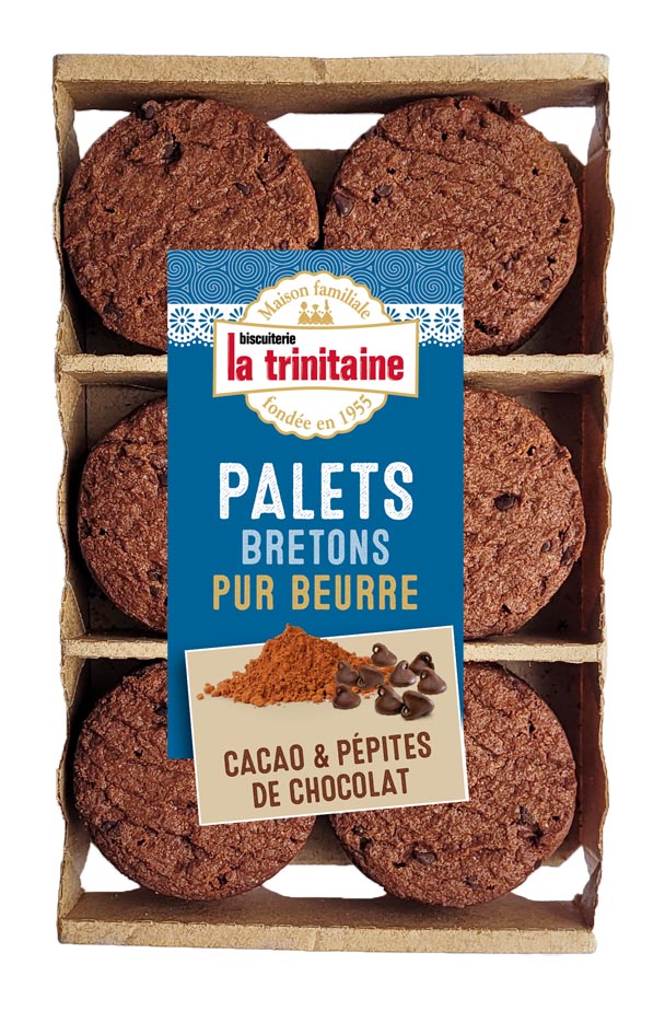 La Trinitaine Biscuits palets cacao pépites chocolat 225 g