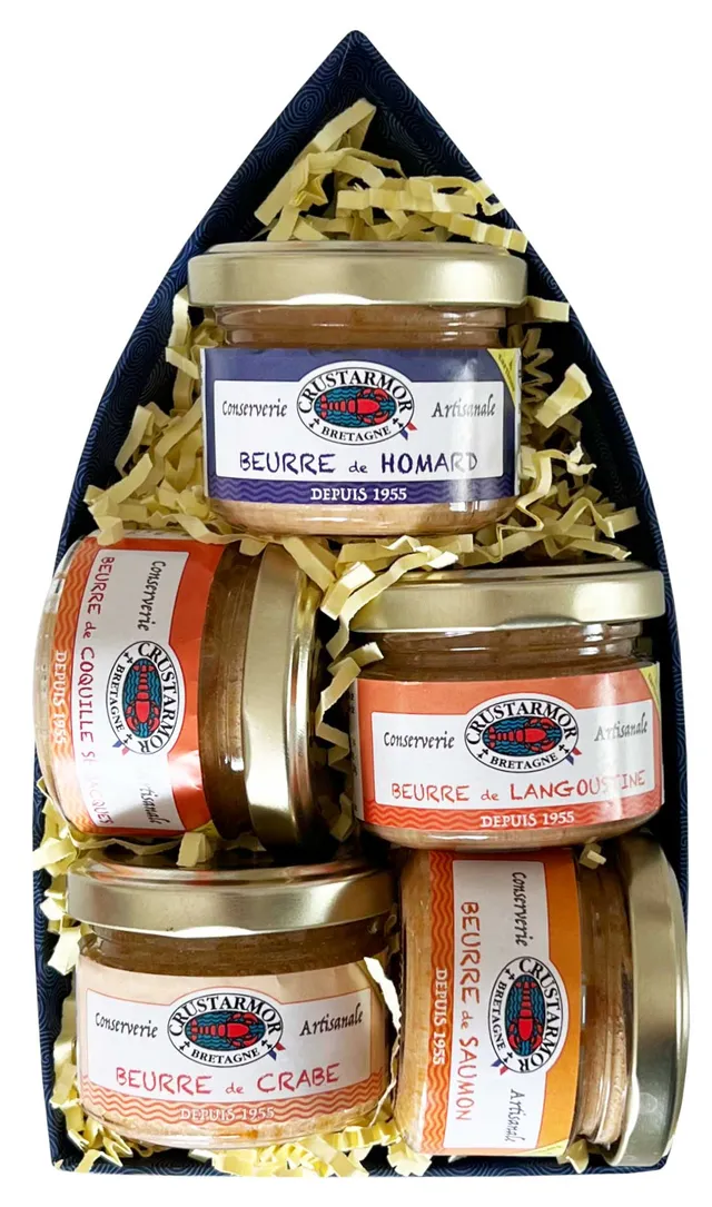 La Trinitaine Panier Bateau Crustacés coffret 5 beurres
