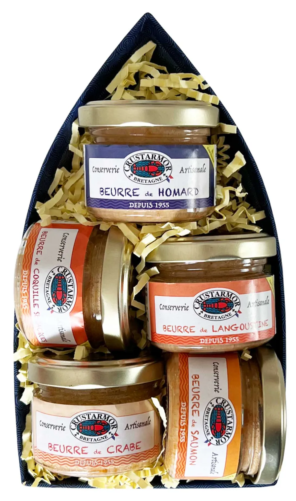 La Trinitaine Panier Bateau Crustacés coffret 5 beurres